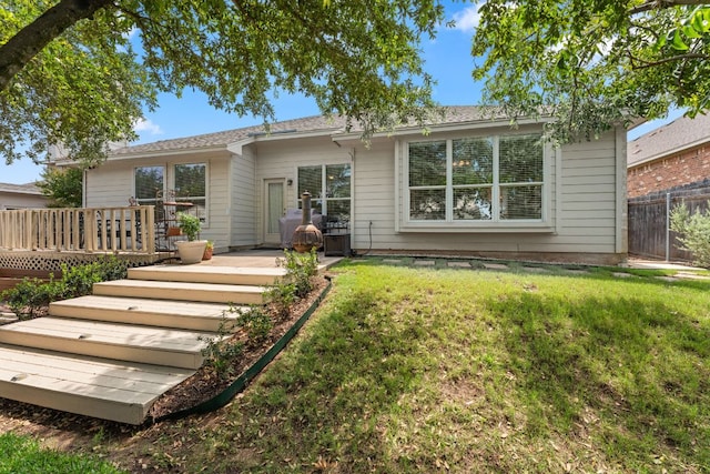 2600 Lost Mine Trl, Leander, TX 78641 - back of house featuring a deck