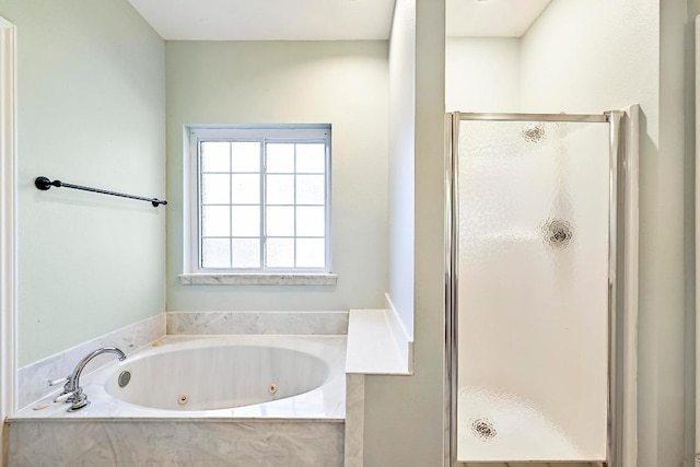 106 Los Altos Dr, Lakeway, TX 78734 - full bathroom featuring a shower stall and a jetted tub