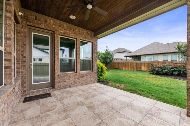 20525 Martin Ln, Pflugerville, TX 78660 - view of patio with a ceiling fan