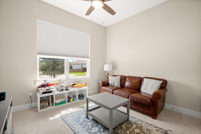 1609 Indian Apple Way, Leander, TX 78641 - living area featuring ceiling fan and carpet