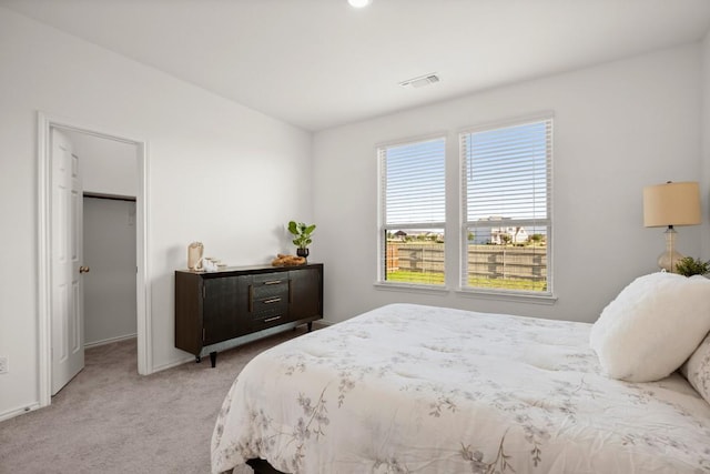 637 Pickrell Loop, Liberty Hill, TX 78642 - bedroom featuring light carpet and a spacious closet