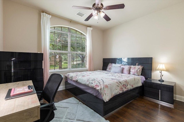 2997 Agave Loop, Round Rock, TX 78681 - bedroom featuring wood finished floors and a ceiling fan