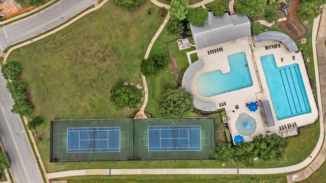 2997 Agave Loop, Round Rock, TX 78681 - aerial view of property's location featuring a pool area
