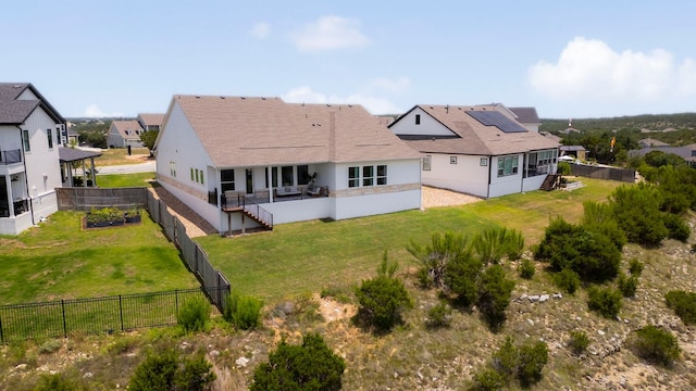 256 Smoke Tree Cir, Dripping Springs, TX 78620 - rear view of house with a residential view and a fenced backyard