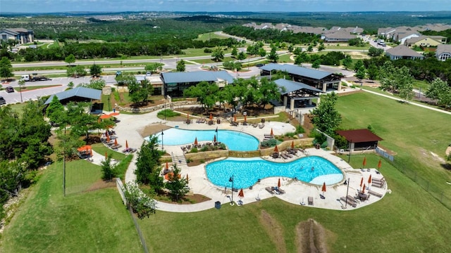 256 Smoke Tree Cir, Dripping Springs, TX 78620 - aerial view of a pool
