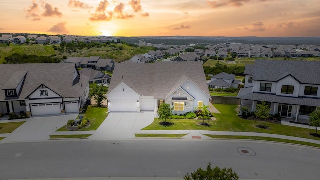 256 Smoke Tree Cir, Dripping Springs, TX 78620 - aerial view at dusk of a residential view