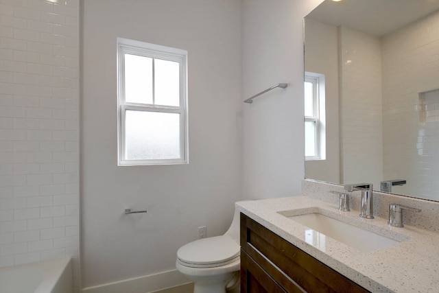 105 Elkhart St Unit 3, Austin, TX 78702 - bathroom with vanity, plenty of natural light, and toilet