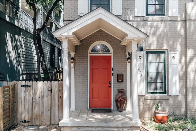 2623 Salado St, Austin, TX 78705 - entrance to property with brick siding
