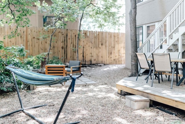 2623 Salado St, Austin, TX 78705 - view of yard with outdoor dining space and a deck