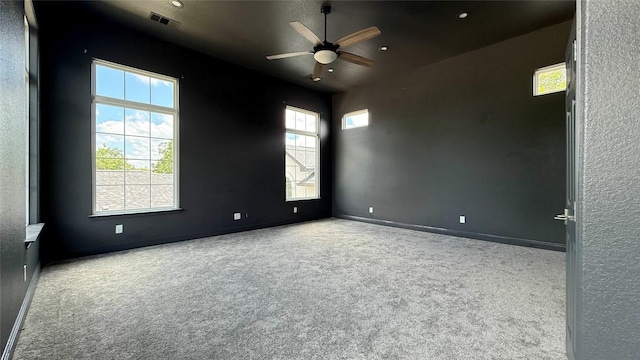 128 Gloria Blvd, Smithville, TX 78957 - spare room with carpet floors, ceiling fan, and recessed lighting
