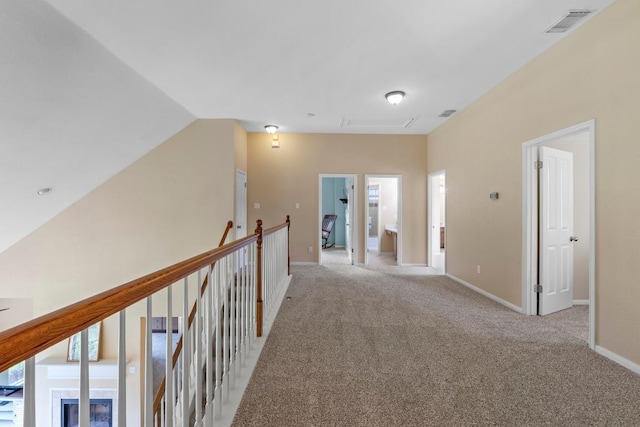 17704 Miller Falls Cv, Round Rock, TX 78681 - hall with an upstairs landing and light colored carpet