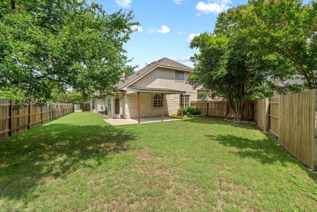 17704 Miller Falls Cv, Round Rock, TX 78681 - fenced backyard with a patio area