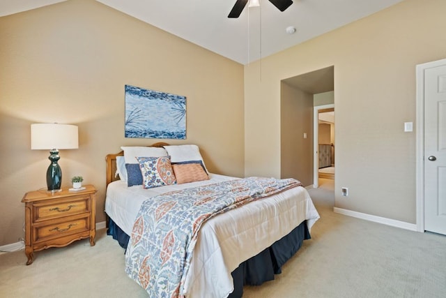1613 Westend Pl, Round Rock, TX 78681 - bedroom featuring light carpet and ceiling fan