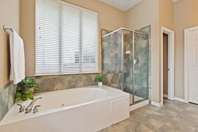 1613 Westend Pl, Round Rock, TX 78681 - bathroom featuring a shower stall and a garden tub