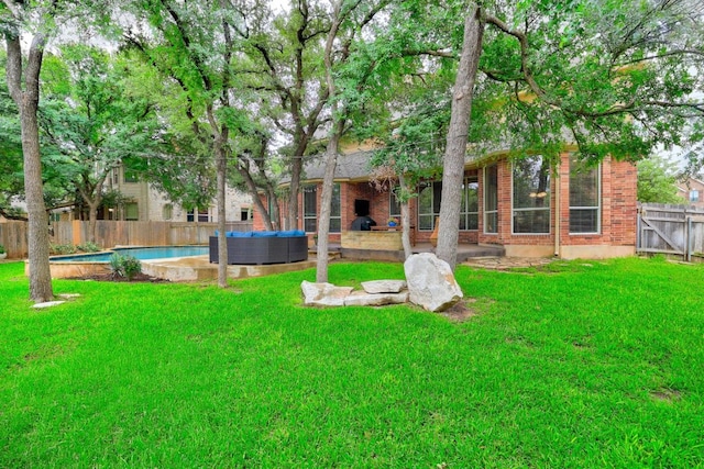 1613 Westend Pl, Round Rock, TX 78681 - fenced backyard featuring a patio