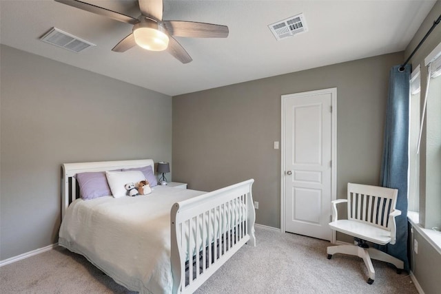 2705 Rosemount Cv, Round Rock, TX 78665 - bedroom featuring carpet floors, baseboards, and ceiling fan