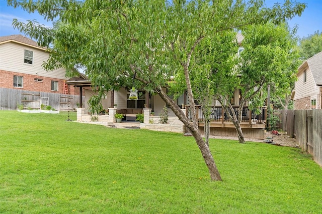 2705 Rosemount Cv, Round Rock, TX 78665 - view of yard featuring an outdoor living space and a deck