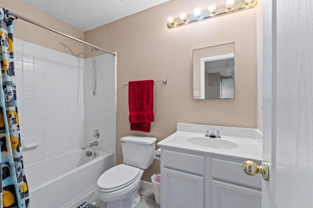 2507 Byfield Dr, Cedar Park, TX 78613 - full bath featuring vanity, shower / bath combo with shower curtain, and a textured ceiling