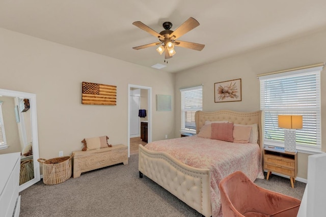 409 Red Matador Ln, Leander, TX 78641 - bedroom with carpet flooring, ceiling fan, and baseboards