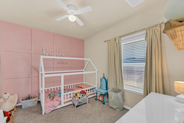 409 Red Matador Ln, Leander, TX 78641 - bedroom featuring carpet floors and ceiling fan