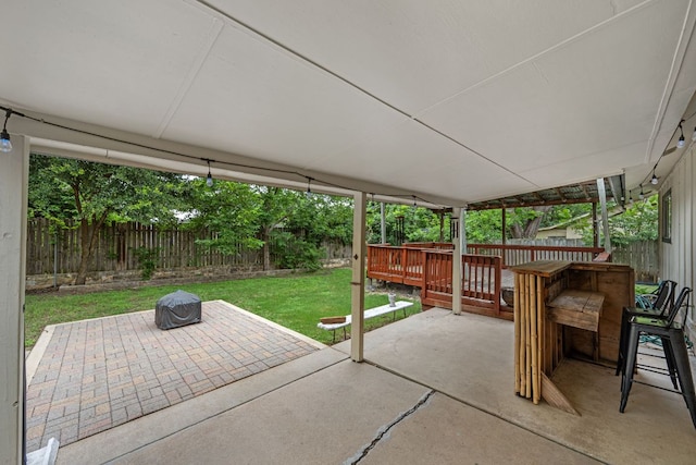 10207 Ray Ave, Austin, TX 78758 - view of patio featuring a wooden deck