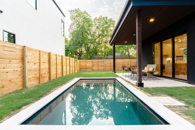 2301 Canterbury, Austin, TX 78702 - view of pool with a fenced backyard and a patio