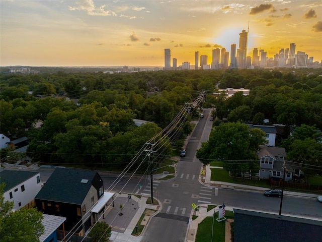 2301 Canterbury, Austin, TX 78702 - aerial view at dusk of a view of skyline