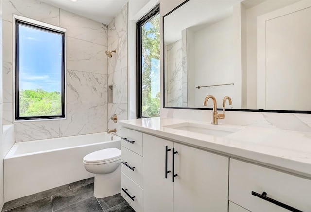 3208 Clawson Rd Unit 3A, Austin, TX 78704 - bathroom with vanity, plenty of natural light, and  shower combination