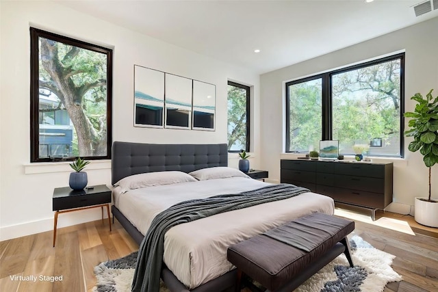3208 Clawson Rd Unit 3A, Austin, TX 78704 - bedroom with recessed lighting and light wood-type flooring