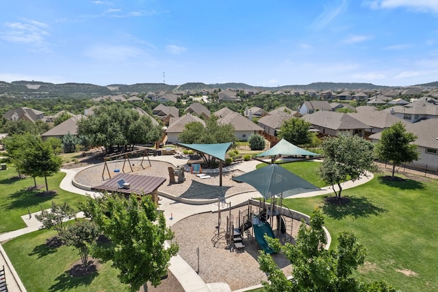 5406 Traviston Dr, Austin, TX 78738 - aerial view of residential area with mountains