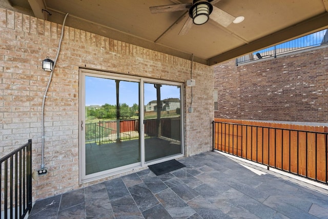 5406 Traviston Dr, Austin, TX 78738 - view of patio featuring ceiling fan
