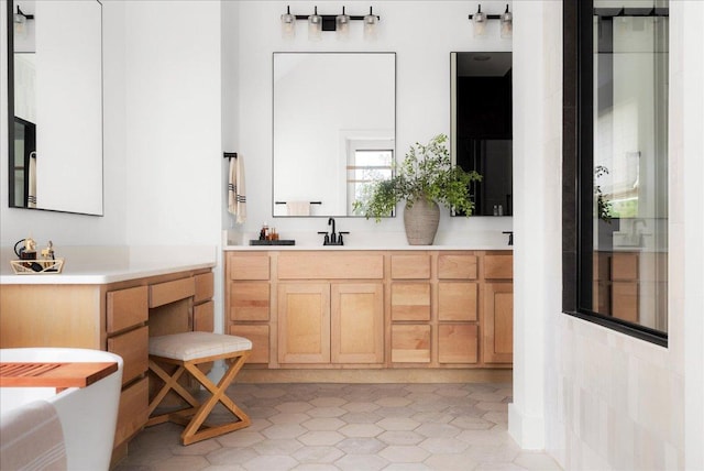 482 Running Bird Rd, Austin, TX 78737 - bathroom with vanity and a freestanding bath