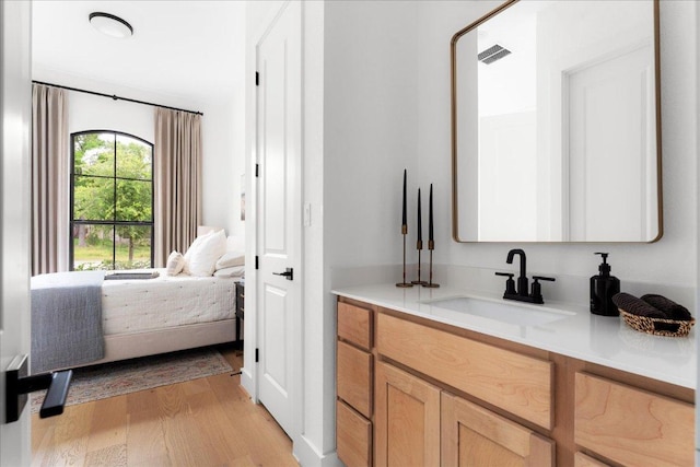 482 Running Bird Rd, Austin, TX 78737 - ensuite bathroom with vanity and wood finished floors