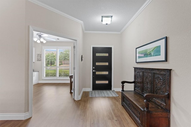 2125 Village View Loop, Pflugerville, TX 78660 - entrance foyer featuring wood finished floors, ornamental molding, and baseboards