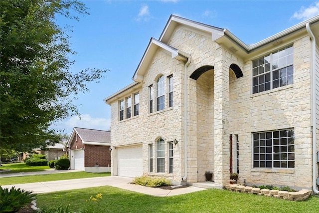 1113 Red Ranch Cir, Cedar Park, TX 78613 - view of home's exterior with stone siding and a yard
