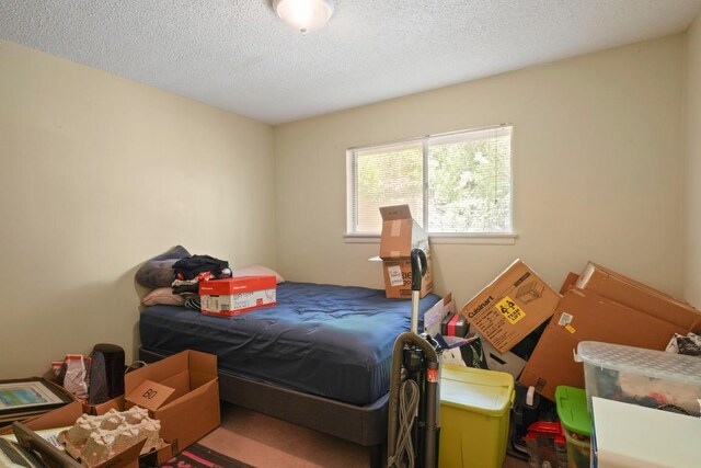 801 Terrell Hill Dr, Austin, TX 78704 - carpeted bedroom featuring a textured ceiling