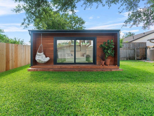 2600 Cockburn Dr, Austin, TX 78745 - view of outbuilding featuring a fenced backyard