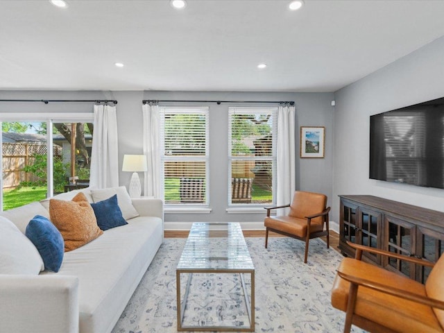 2600 Cockburn Dr, Austin, TX 78745 - living area featuring recessed lighting and light wood finished floors