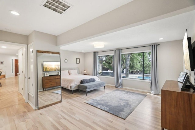 3902 Knollwood Dr Unit A, Austin, TX 78731 - bedroom featuring light wood-type flooring, recessed lighting, and baseboards