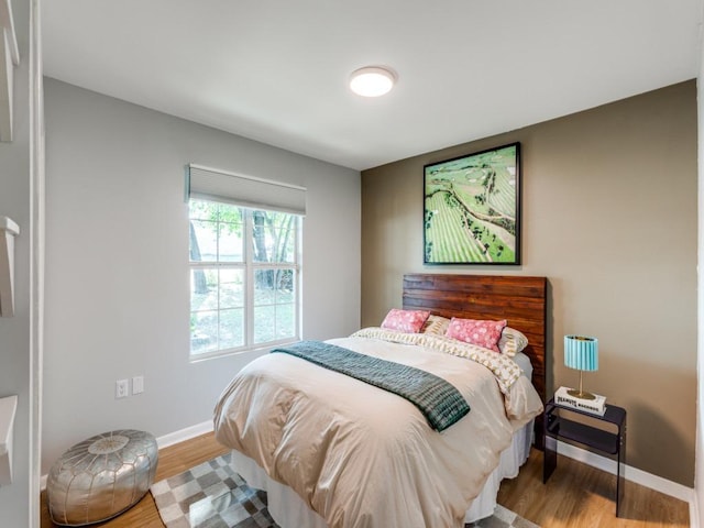 1705 Adriane Dr, Austin, TX 78721 - bedroom with wood finished floors and baseboards
