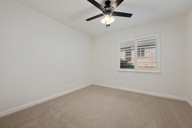 110 Chuckwagon Trl, Georgetown, TX 78633 - empty room with light colored carpet, baseboards, and a ceiling fan