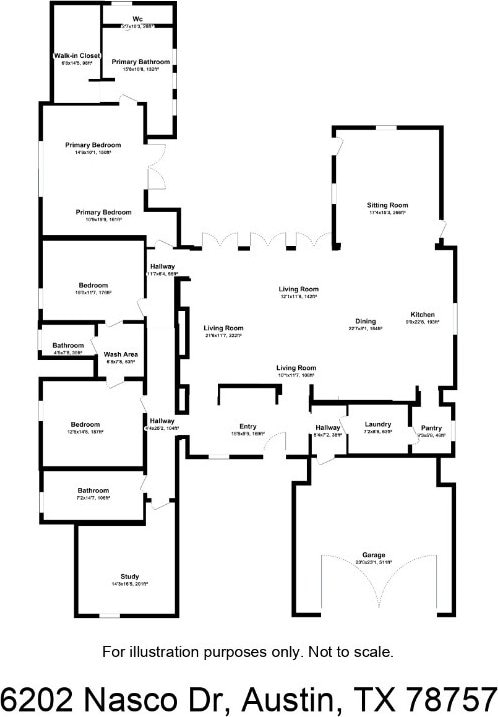 6202 Nasco Dr, Austin, TX 78757 - floor plan / room layout