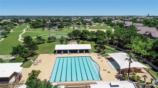 12109 Maypole Bnd, Austin, TX 78717 - aerial view of a pool area