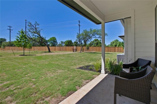 12109 Maypole Bnd, Austin, TX 78717 - view of yard featuring a patio and central AC