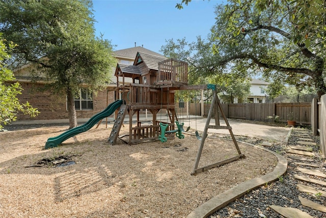 7420 Jaborandi Dr, Austin, TX 78739 - view of jungle gym featuring a fenced backyard