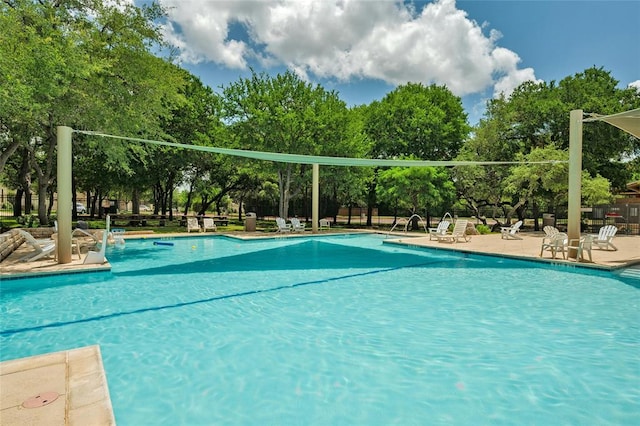 7420 Jaborandi Dr, Austin, TX 78739 - community pool with view of wooded area and a patio area