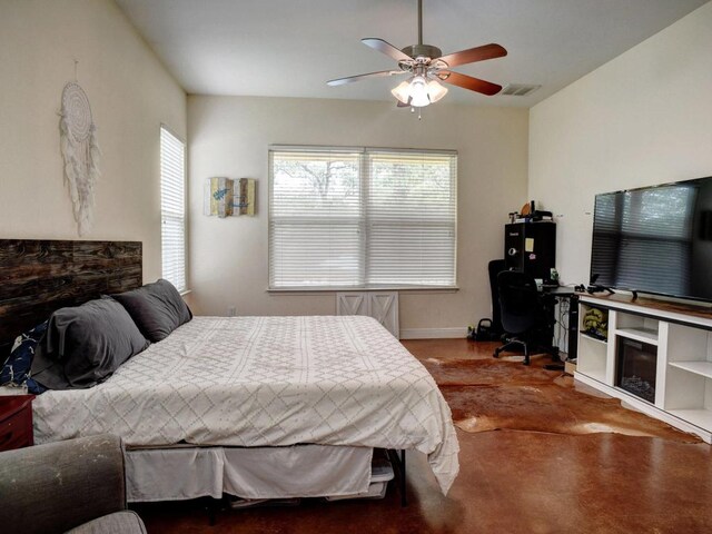 247 Campfire Way, Smithville, TX 78957 - bedroom featuring a desk and ceiling fan