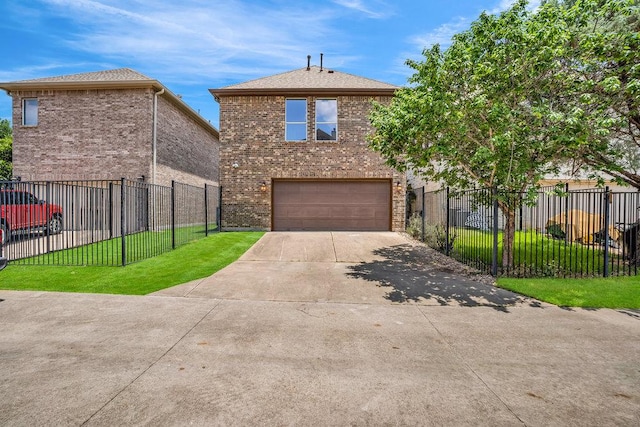 1055 Sunflower Trl, Austin, TX 78745 - traditional home featuring driveway, a garage, and brick siding