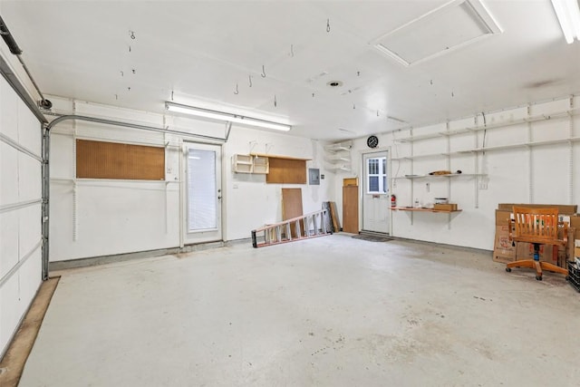 238 Rock Bluff Ln, San Marcos, TX 78666 - garage featuring electric panel