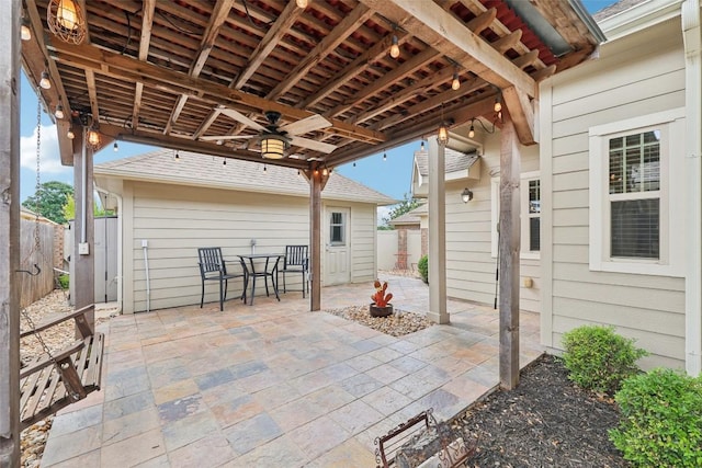 238 Rock Bluff Ln, San Marcos, TX 78666 - view of patio with ceiling fan